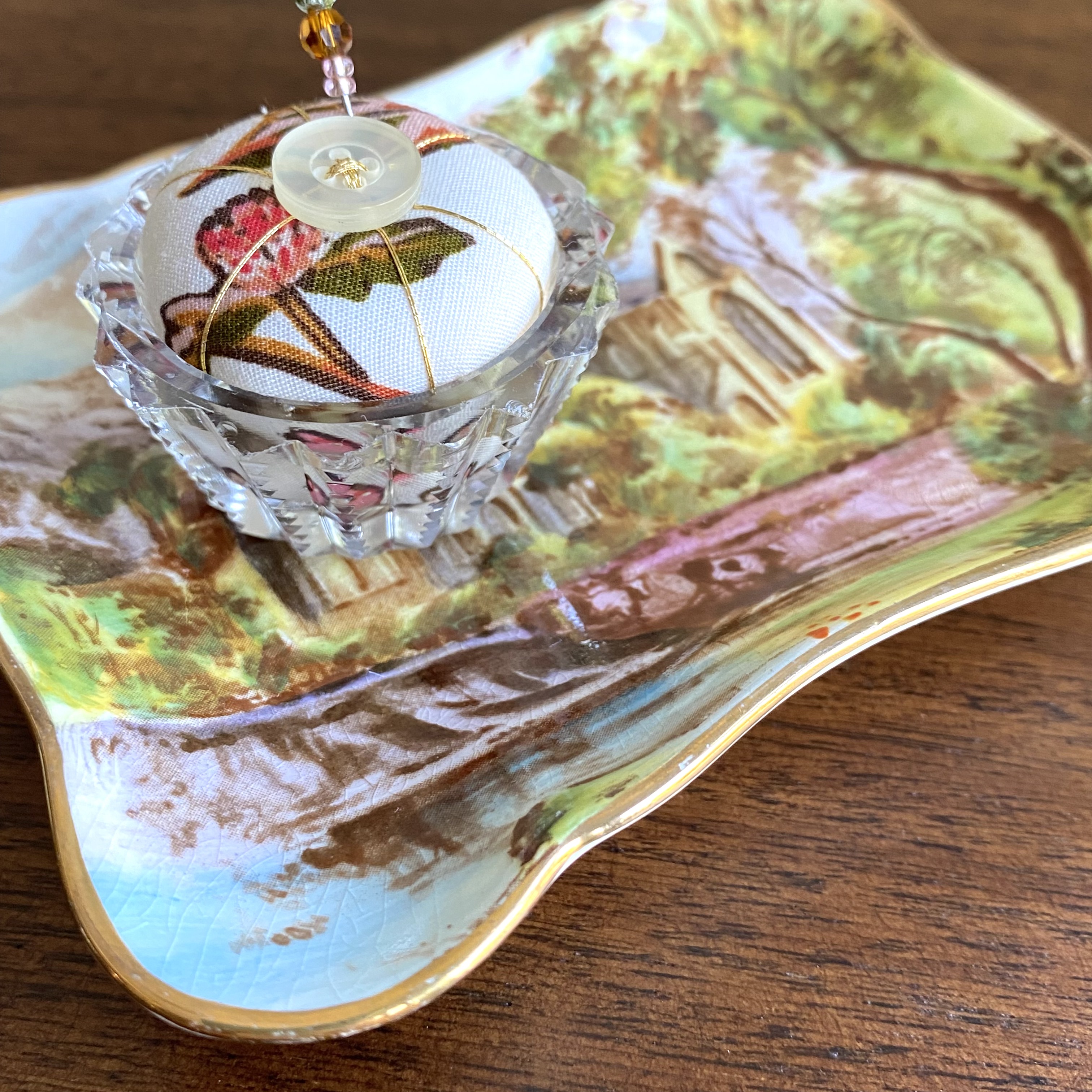 Salt Cellar Spotlight – Cut Glass Salt Cellar with Sharon Holland Fabric