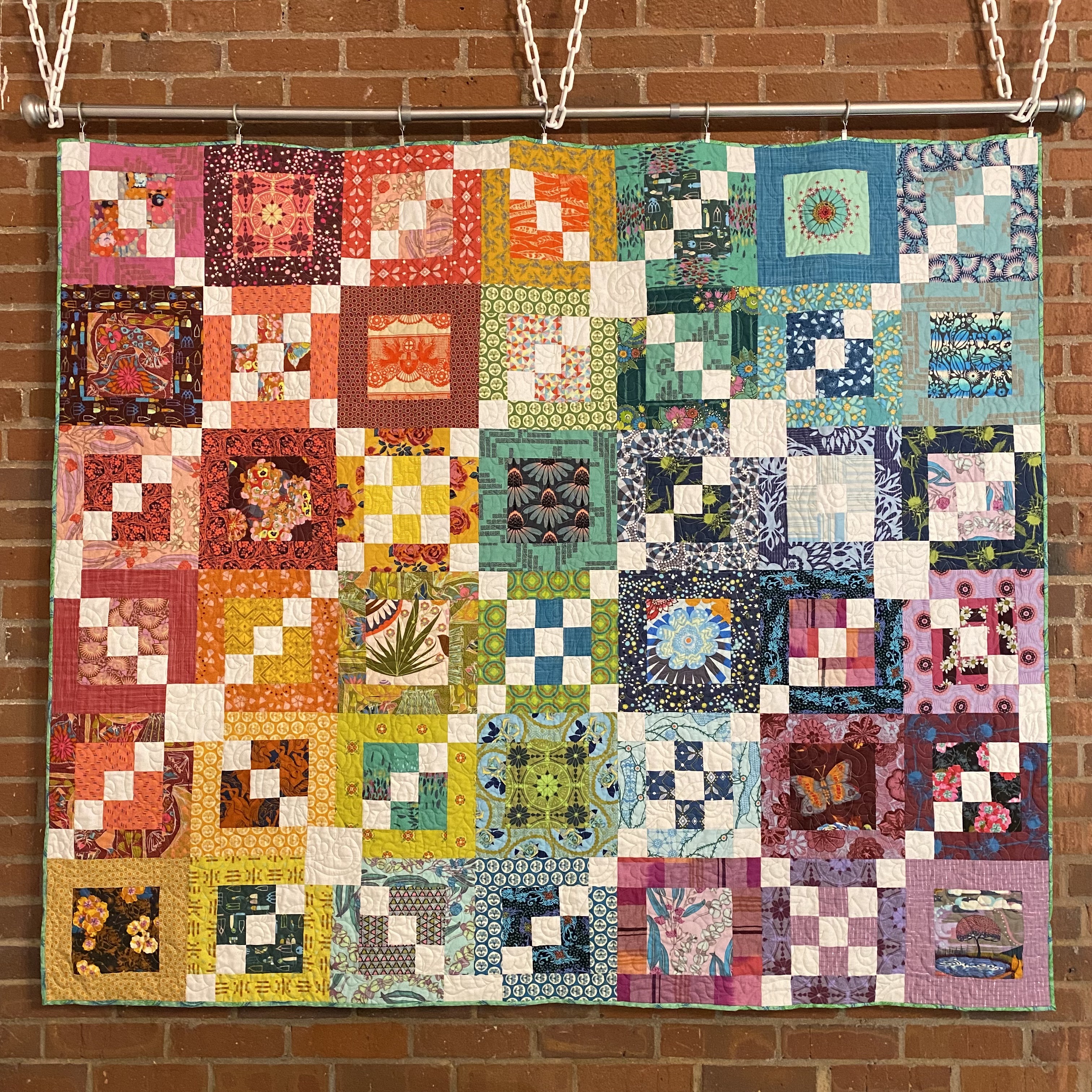 Anna Maria Horner Fabric Asymmetrical Irish Chain Quilt