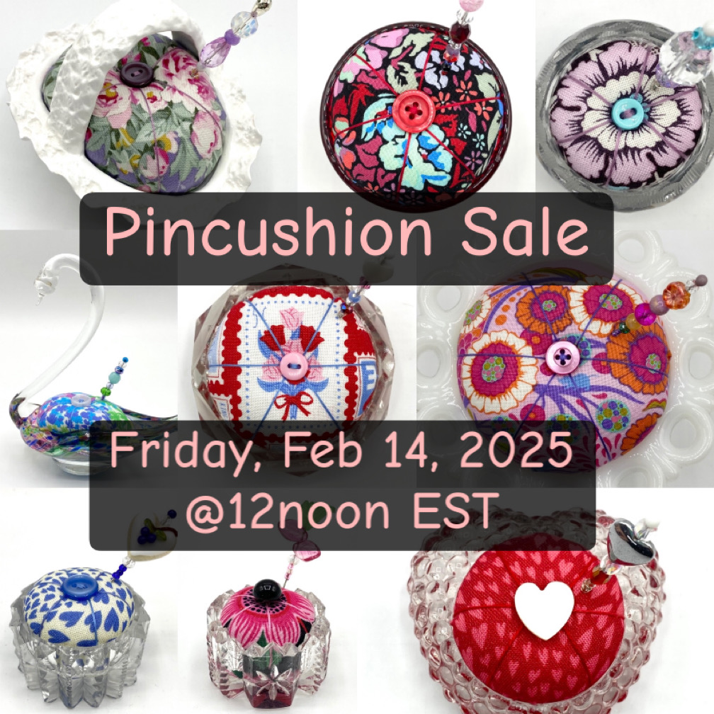 Valentine’s Pincushion Sale on Etsy